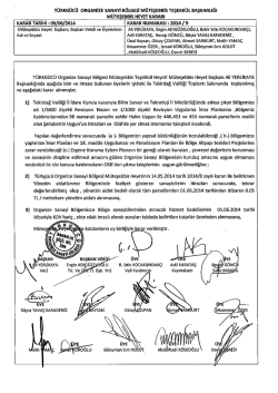 Karar No : 9 - Karar Tarihi : 09.06.2014