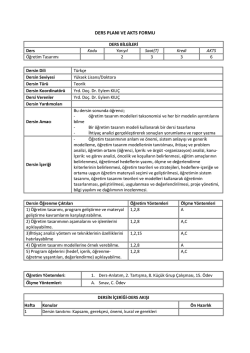 ders planı ve akts formu