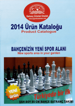 2014 &Uuml;r&uuml;n Kataloğu - Satran&ccedil; &Uuml;r&uuml;nleri İmalatı