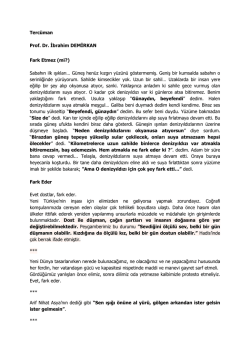 Terc&uuml;man Prof. Dr. İbrahim DEMİRKAN Fark Etmez (mi?) Sabahın
