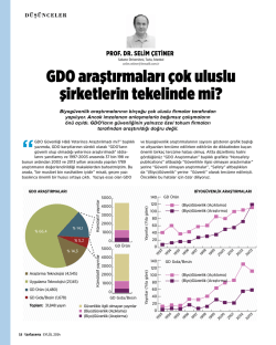 GDO araştırmaları &ccedil;ok uluslu şirketlerin tekelinde mi?