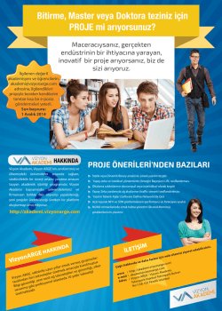 Bitirme, Master veya Doktora teziniz i&ccedil;in PROJE mi arıyorsunuz?