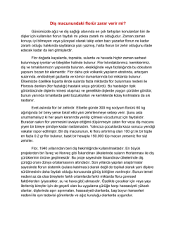 Diş macunundaki flor&uuml;r zarar verir mi?