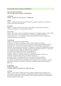 &Ccedil;OCUK MECLİSİ &Ccedil;ALIŞMA Y&Ouml;NERGESİ