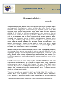 Değerlendirme Notunun Tamamı İçin Tıklayınız