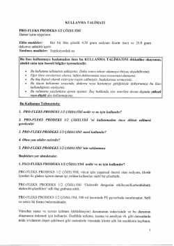 KULLANMA TALİMATı - &Ccedil;etinkaya İla&ccedil; Sanayi ve Ticaret A.Ş.