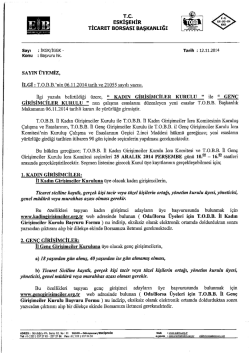 T.c. _ _ EsKIşEHIR _, TICARET BoRsAsI BAŞKAN LIGI