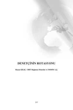 DENET&Ccedil;&lsaquo;N&lsaquo;N ROTASYONU