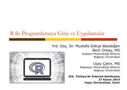 R ile Programlamaya Giriş ve Uygulamalar - Inet-tr