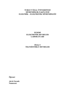 elektronik m&uuml;hendisliği eem305 elektronik devreler