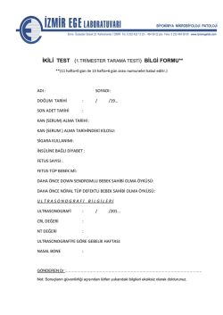 ikili test (1.trimester tarama testi)
