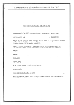 ARAKLI SOSYAL EUVENLiK MERKEZ MUOURLUGU