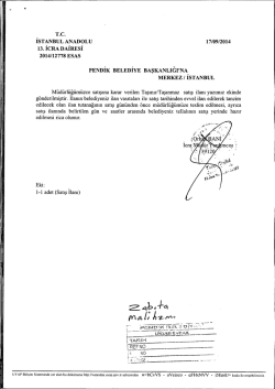 T.c. İSTANBUL ANADOLU 17/09/2014 13. İCRA DAIREsı 2014