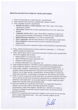 MikRovoLuM sPEKTRoFoToMETRE TEKNİK şARTNAMEsi
