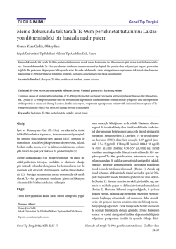 Meme dokusunda tek taraflı Tc-99m perteknetat