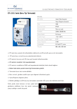 ETI-1551 Serisi (Boru Tipi Termostat)