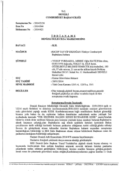 T.c. ğ DENİzLi _ _ cUMHURİYET BAŞSAVCILIĞI