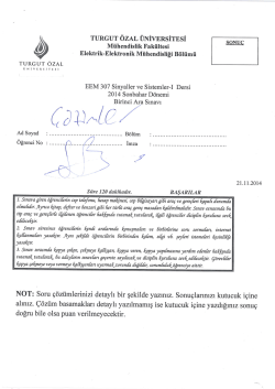 , ~ TURGUT ÖZAL ÜNİVERSİTESİ SONU