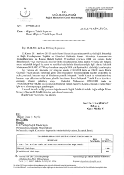 U SAĞLIK BAKANLIĞI l l ı, .WM HANIM." Sağlık