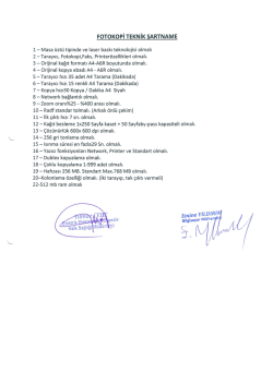 FoToKoPi TEKNİK şARTNAME