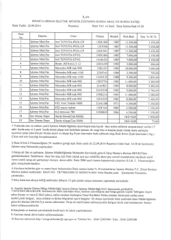 İLAN ISPARTA oRMAN ışLETME M&Uuml;D&Uuml;RL&Uuml;Ğ&Uuml;NDEN HURDA