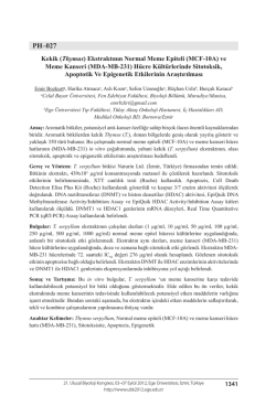 Ekstraktının Normal Meme Epiteli (MCF