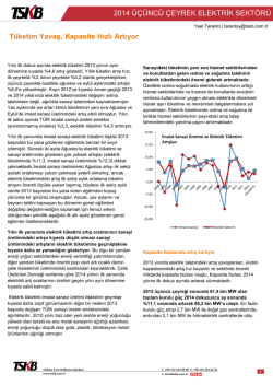 Elektrik Sekt&ouml;r&uuml; &Uuml;&ccedil;&uuml;nc&uuml; &Ccedil;eyrek Değerlendirme Notu