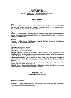 BiRiNci BOLUM Genet Esaslar Tanlmlar Madde 4- (1)