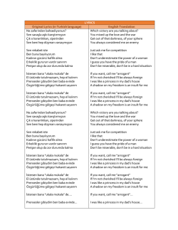 LYRICS Original Lyrics (in Turkish language)