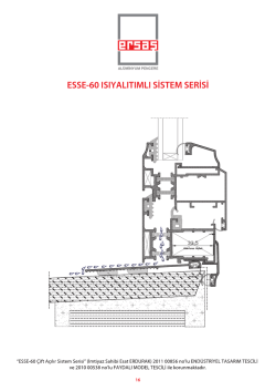 esse-60 ısıyalıtımlı sistem serisi
