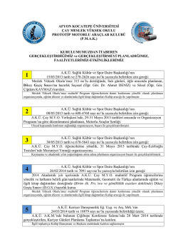 Etkinlikler - Prototip Motorlu Ara&ccedil;lar Kul&uuml;b&uuml;