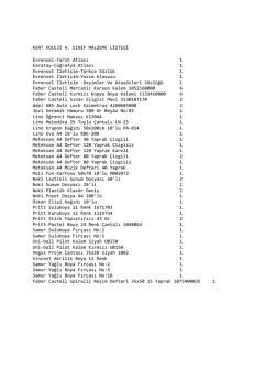 İhtiya&ccedil; Listesi - &Ouml;zel Kent Koleji