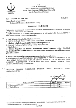 "Yi z T. c. - Tarsus Devlet Hastanesi