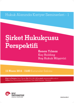 Kenan Yılmaz Ko&ccedil; Holding Baş Hukuk M&uuml;şaviri