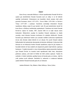 Kırım Savaşı Sonrası Osmanlı Basınında Kafkas ve Kırım G&ouml;&ccedil;leri