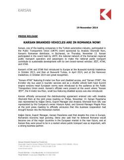 KARSAN BRANDED VEHICLES ARE IN ROMANIA NOW!