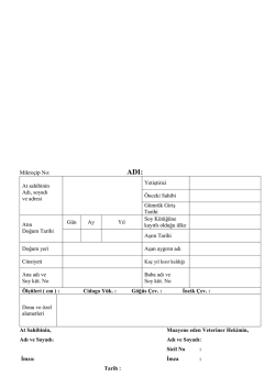 İl At Islah Komisyonu Kararı ve Eşgal Raporu