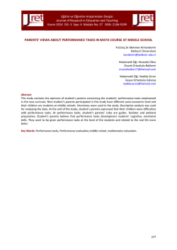 parents - Eğitim ve &Ouml;ğretim Araştırmaları Dergisi