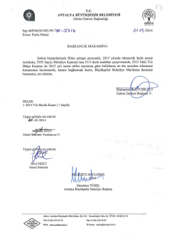 G&uuml;ndemin 67.Maddesi - Antalya Belediyesi