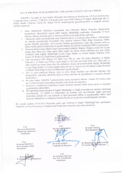 2014 Yılı Ağustos Ayı ASKOM Kararları