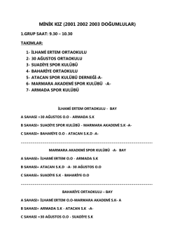 MİNİK KIZ (2001 2002 2003 DOĞUMLULAR)