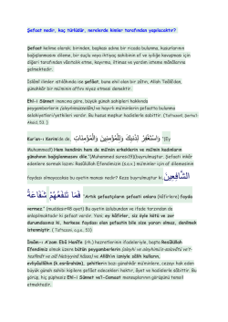 Şefaat Nedir