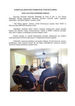 Afet Bilinci Konulu Seminer