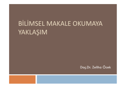 bilimsel makale okumaya yaklaşım