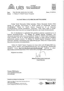 GENEL sEınıETERLİGI &ouml; - Uludağ İhracat&ccedil;ı Birlikleri