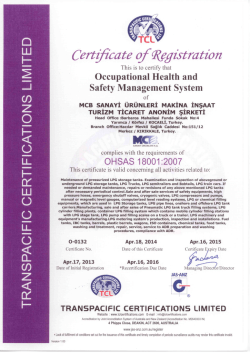 ohsas 18001 - MCB Sanayi