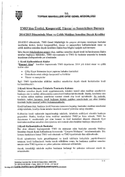 ağa TOPRAK MAHsuLLERı oı=ısı GENEL Muounweu