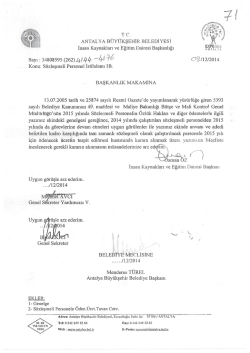 O S /12/2014 - Antalya Belediyesi