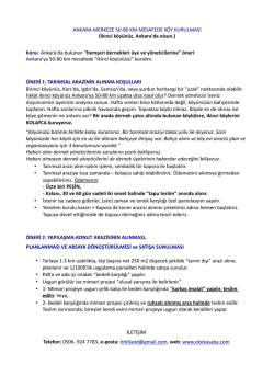 ANKARA MERKEZE 50-80 KM MESAFEDE K&Ouml;Y