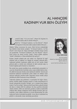 AL HANÇERİ KADINIM VUR BEN ÖLEYİM